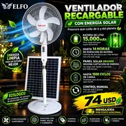 ⚡ ¡CERO APAGONES Y CERO CALOR! Ventilador Solar ELFO 15,000 mAh - Img 57422100