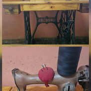 🧵 SE VENDE: Máquina de coser antigua con mueble - Img 58046563