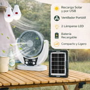 Ventilador recargable con panel solar y bombillos Led - Img 54726998