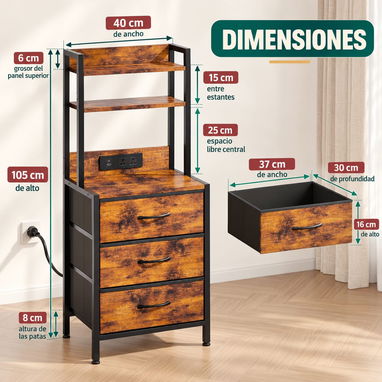 🛍️ Estante de metal y madera - 2/3