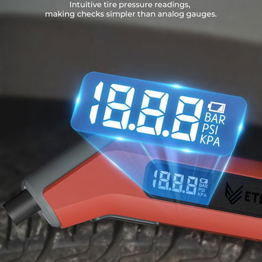 🚗 MEDIDOR DIGITAL DE PRESIÓN ETENWOLF T300 3-200 PSI ANSI PRECISO PARA AUTO ENVÍO DISPONIBLE + GARANTÍA - Img 122304884
