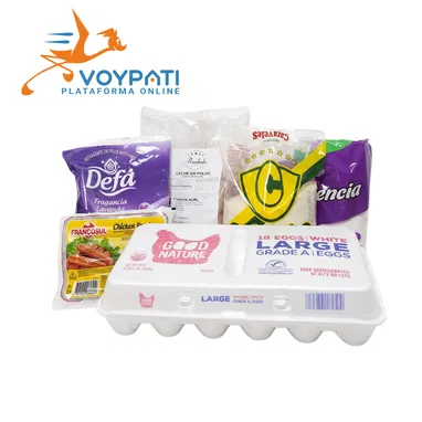 Arroz, frijol, pollo, huevo, aceite, atún, salchicha, perrito, café - Img 125242781
