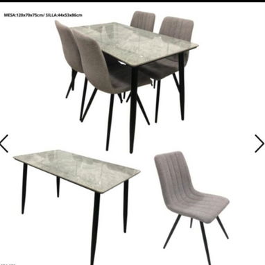 Juego de comedor importado de 4 sillas, mesa cuadrada y mesa rectangular varios modelos comunícate con Pedro - Img 108572335