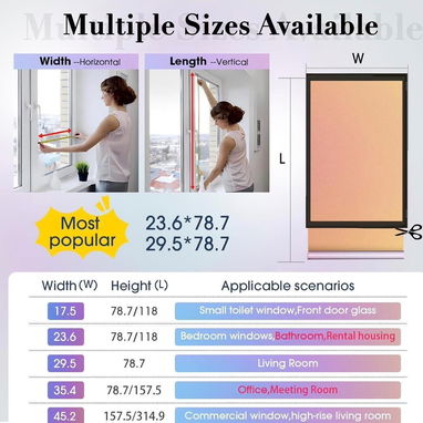 Película de privacidad para ventana, adherencia estática, bloqueo ultravioleta, control de calor, tinte de vent - 4/8