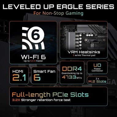 GIGABYTE B550 Eagle WIFI6 Placa Base, Soporta Procesadores AMD AM4 Ryzen 5000, ATX, DDR4 52815418 - Img 122538070
