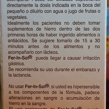 Sulfato Ferroso solución pediátrica, frasco de 50ml - 2/5
