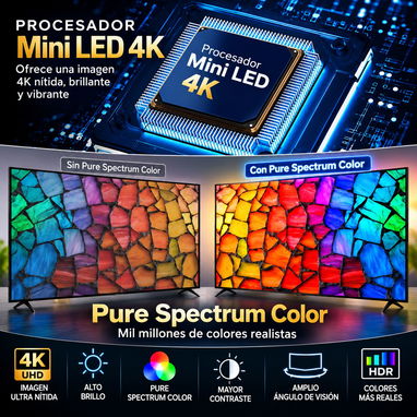Samsung de 65”(M70HD) Mini LED 4K UHD  Modelo 2026 smart TV IA integrado - 3/9