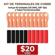 Kit de Terminales de Cobre Calibre 1/0 AWG de Alta Resistencia⚡🔋 - Img 55695110