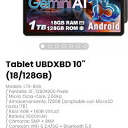 Tablet UBDXBD 10" (18/128GB). Incluye cable y cargador - Img 55782953