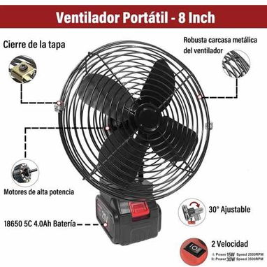 Ventilador recargables o portátil. Ideal para cuando no hay luz - Img 98182068
