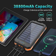 🌟🌟Cargador solar, cargador portátil de 38800 mAh - Img 51182612