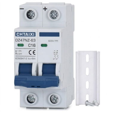 ⚡️ ÚLTIMO BREAKER DC 16A ($20 USD) - IDEAL PARA PANELES SOLARES ⚡️ Modelo CHTAIXI (DZ47NZ-63 C16) - 2/4