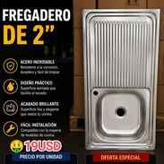 FREGADERO CON ESCURRIDOR D ACERO INOXIDABLE SUPER PRECIO LLAMA YA AL ☎️ 53330843 - Img 56012235