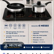 Combo Cocina De Inducción Doble + Set De Cazuelas De 5 Piezas - Img 57494045
