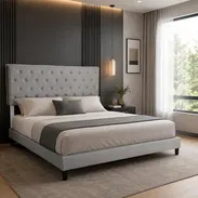 🛌Cama Queen importada 🩶 📦Color disponible: gris claro 🏷️$330 usd - Img 56431441