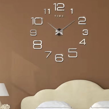 RELOJ DE PARED EFECTO ESPEJO 3D 120 CM DIÁMETRO.  25 USD - 4/5