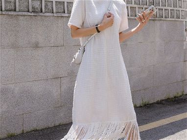 Vestido blanco de mangas cortas de salir a la moda solo en Pava’s shop - Img main-image-45635019