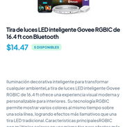 Tira de luces LED inteligente Govee RGBIC de 16.4ft con Bluetooth. - Img 56708929
