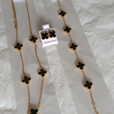 Juegos de acero inoxidable con enchape de oro 24k - 3/3