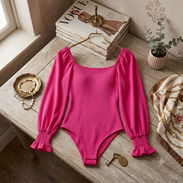 Body Fuchsia de Gala: Elegancia y Estilo Romántico talla S 16 - Img 57754644