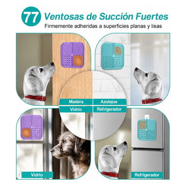 Tapete de Alimentación Lenta para Mascotas/ 2 piezas + paleta - 2/4