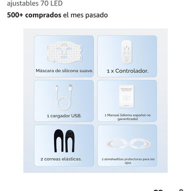 Máscara de terapia de luz LED aprobada por la FDA, terapia de luz - 5/5