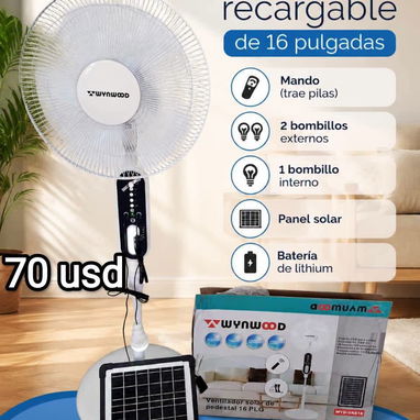 Ventiladores recargables de pedestal - Img 124284180