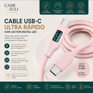 🛍️ Cable de carga digital carga ultrarapida 2 metro con lector de watt incorporado - Img 56908050