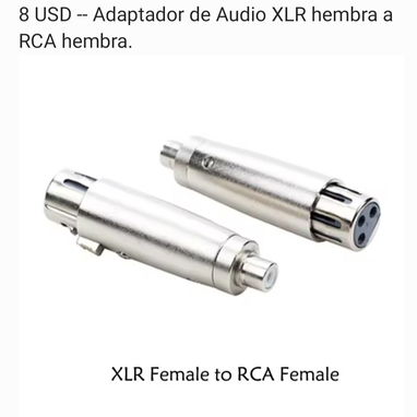 Adaptador XLR a RCA - Img 91586306