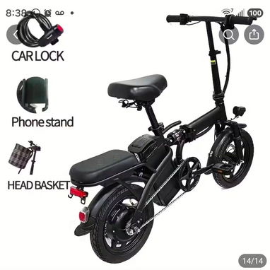 Bicicleta electrica plegable con complementos - 3/3