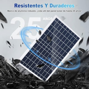Kit de panel solar con controlador de carga - 6/10