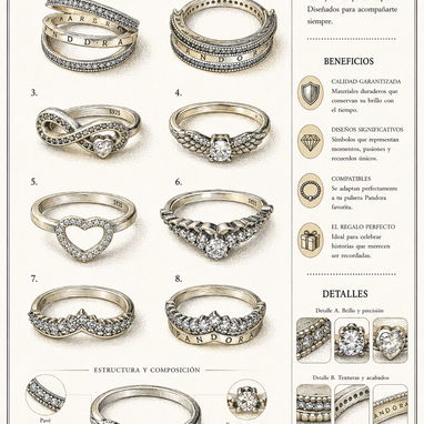 Anillos !!!REBAJA¡¡¡ antes 25, ahora 20. copia 1x1 Pandora plata 925 - Img 123765405
