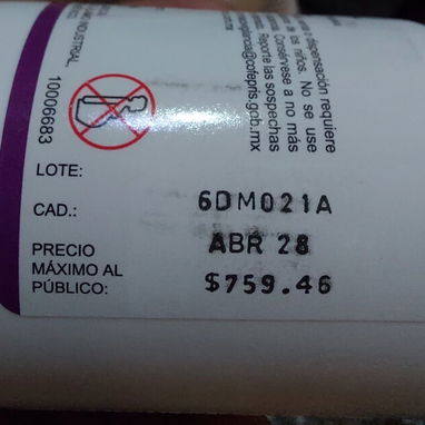 Sucralfato 1g frasco de 40 tabletas vence 4/ 2028 - Img 123377023