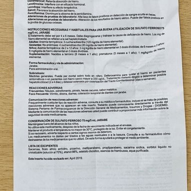 Sulfato Ferroso en jarabe para bebés niños y adultos - 2/2