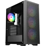 🎁 Chasis DIYPC DIY-F08-BK Black -3 ✅ 1xFan ARGB*, Tempered Glass, Mid Tower - Img 50210617