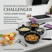 Juegos de Cazuelas Challenger 7 piezas y pelador incluido - Img 58111994