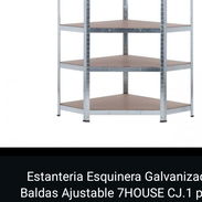 Estanteria Esquinera Galvanizada 5 Baldas Ajustable - Img 57900877
