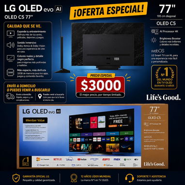 LG OLED evo AI C5 de 77” pulgadas ( 2025 ) - Img 123882936