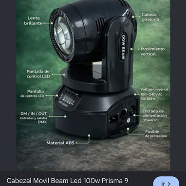 Luces de fiesta pared led cabeza móvil … - 6/6