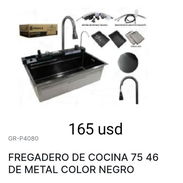 Fregadero inteligente color negro con accesorios 75cm x 46cm - Img 56178757