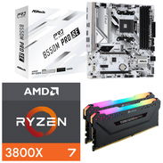 Kit AMD Ryzen 7 3800x 4.5Ghz + B550M Asrock Pro SE + 32G RAM DDR4 Corsair Vengeance pro RGB 3200Mhz. Exclusivo❗❗ - Img 55923940