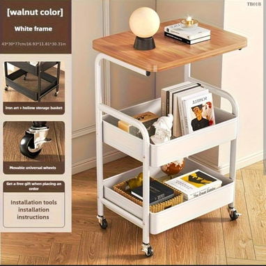 Carrito Organizador multifuncional de metal y madera (L&G) - Img 123266548