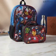 ✨ ALTA GAMA 🎒 SET DE MOCHILA Y LUNCHERA THE AVENGERS/ MARVEL - Img 56359523