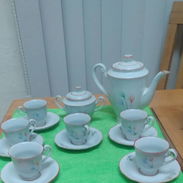 Conjunto de 6 tazas de café expreso con cafetera y azucarera. - Img 47246521