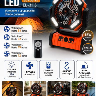 Ventiladores recargables de 20000 mAh marca ROYAL y EUROLITE 🪻 - Img 126778092