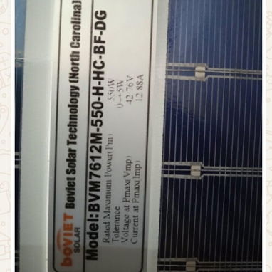 *PANEL SOLAR BOVIET 550W BIFACIAL* *170💵 por unidad y 160💵 por cantidad con 🚘 incluído* ( parllets traen 31 unidades) - 2/3