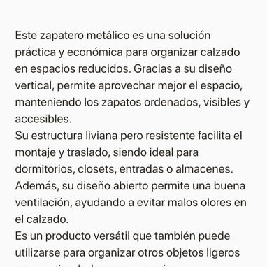 Zapatera metálica y organizador - 2/3