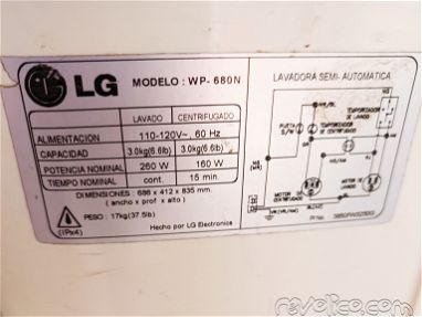 Lavadora LG semiautomática - Img 68091971