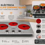 Cocina Eléctrica de 3 Hornillas Ceramic Glass - Img 56337656