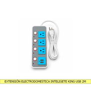 EXTENSIÓN ELECTRODOMESTICA INTELIGETE KING USB 2M - Img 55758480